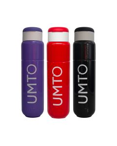 Kit 3 Garrafinhas para Treino para Academia Umto Super Resistente Biodegradavel 500 Ml Lilás, Vermelho e Preto